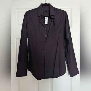 Express | Size XS 13-13.5 Men | Buttondown | Purple Paisley